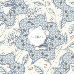 modern batik flowers pattern 79