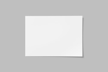 White empty paper sheet with realistic