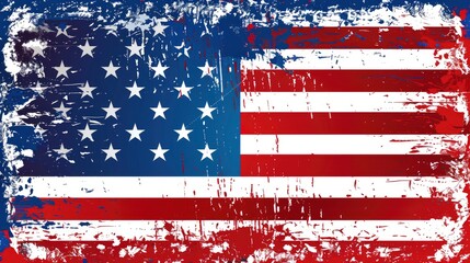  Fourth of July Celebration with flag elements template or text in the center of the image