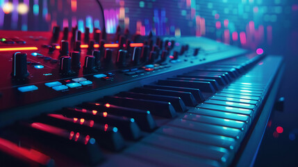 Obraz premium An AI-powered tool for creating music compositions. AI tool