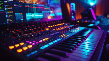 Fototapeta premium An AI-powered tool for creating music compositions. AI tool