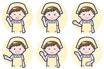 男性ハウスキーパーのポーズセット_03