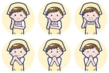 男性ハウスキーパーのポーズセット_04