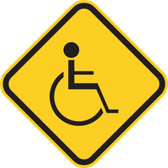 vector disability road sign