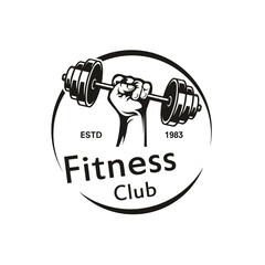 fitness logo vector template illustration design