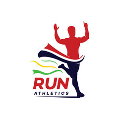 run logo vector template illustration design