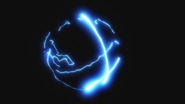 Blue Electric lightning spark loop effect animation