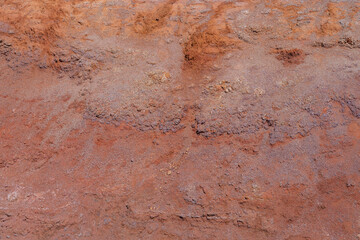 Red soil. Waimea Canyon Basalt / Napali Member / Lava flows, Kauai, Hawaii

