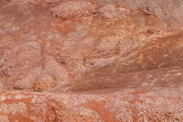 Red soil. Waimea Canyon Basalt / Napali Member / Lava flows, Kauai, Hawaii

