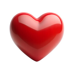 red heart isolated on background