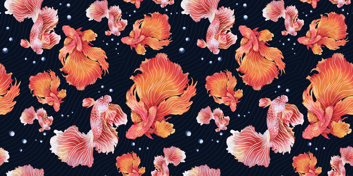 BETTA FISH/ CUPANG BACGROUND PATTERN