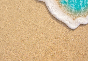 Sandy beach. Topview 