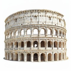 Obraz premium High-resolution image of the iconic Colosseum in Rome, Italy, showcasing its ancient architectural marvel against a clear backdrop.