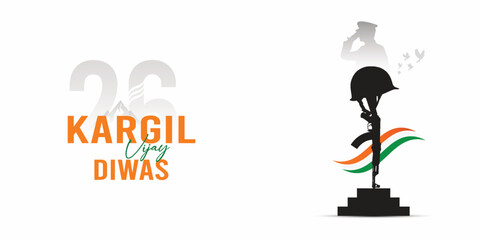 Kargil Vijay | Kargil Vijay Diwas, illustration. vector. Art. Indian Army | Poster, Post, Banner, Kargil Vijay Diwas Banner, Social Media Poster,  