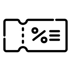 coupon outline icon