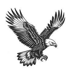 Fototapeta premium eagle on white