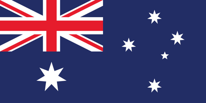 Australia flag of Australia National Flag design with original aspect ratio Vector illustration easy to use file eps format