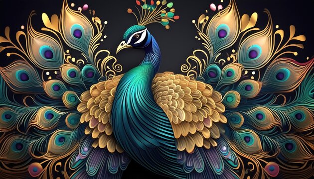 Peacock pattern images, Flowers, peacock pattern wallpaper, Luxury metallic peacocks, and tropical leaves nature abstract background.