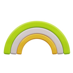 3d illustration rainbow 