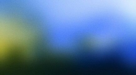 Green blue color gradients grainy background, abstract vibrant banner design, copy space, digital color grain, noise texture effect.