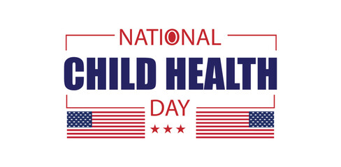 National Child Health Day with Text Illustration Design