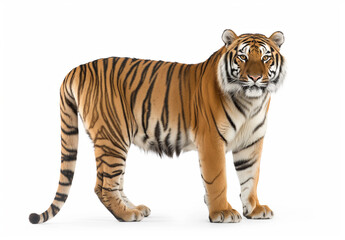 Obraz premium Tiger on white background White background