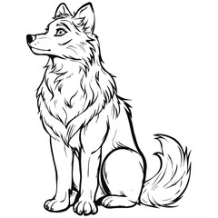 Dog silhouettes vector image