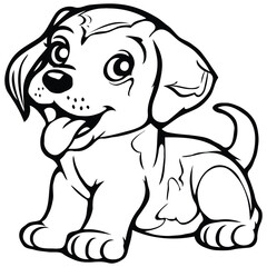Dog silhouettes vector image
