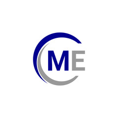 Alphabet letters Initials Monogram logo ME, INITIAL Letter ME logo design, template vector illustration. ME Initial Letter Logo design vector template, Graphic Alphabet Symbol for Corporate Business.