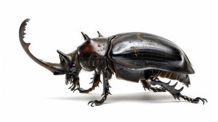 stag beetle isolated on white background