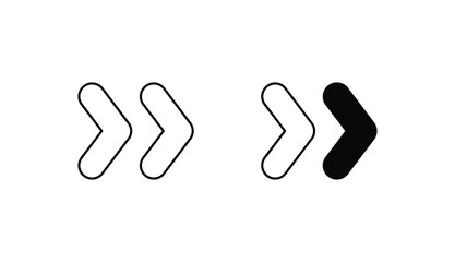 Arrow right icon design with white background stock illustration