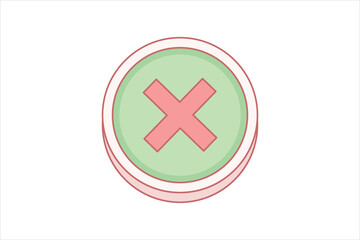 Wrong Yes Flat Sticker Design