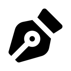 pen tool black glyph icon