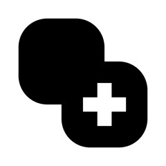 unite black glyph icon