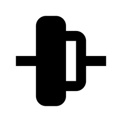 Obraz premium vertical align center black glyph icon