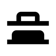 vertical distribute bottom black glyph icon