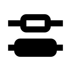 vertical distribution center black glyph icon
