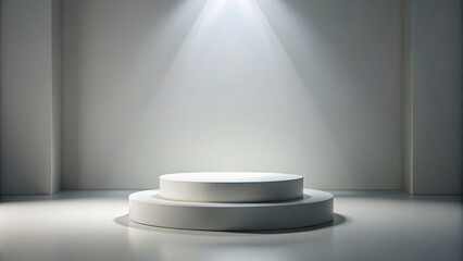 Obraz premium empty-double-product-podium-close-up