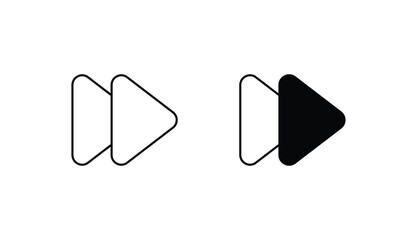 Arrow right icon design with white background stock illustration