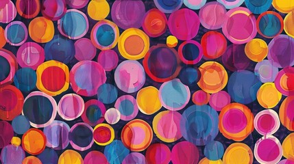 Pattern of multicolored circles Abstract design backdrop