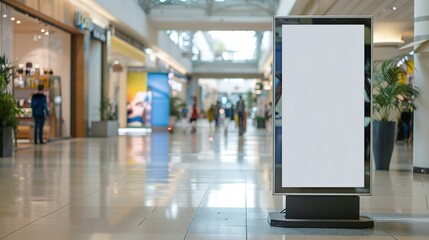 A Blank Advertising Mockup for Showcasing Your Message in a Shopping Mall Environment