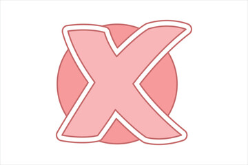 Wrong Yes Flat Sticker Design