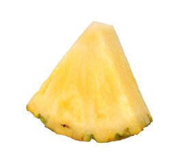 pineapple fruit slices isolated, pineapple fruit macro studio photo, transparent png, PNG format, cut out