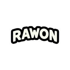 rawon indonesian food text tshirt fashion sticker vector illustration template design