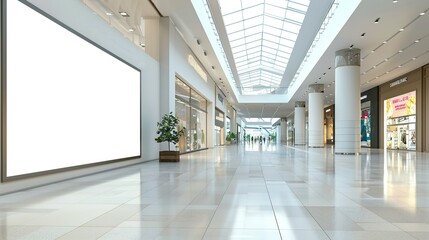 Fototapeta premium A Blank Advertising Mockup for Showcasing Your Message in a Shopping Mall Environment