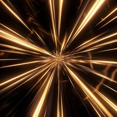 Dynamic Abstract Gold Light Burst with Sparkling Particles and Vibrant Neon Brilliance for Modern Design