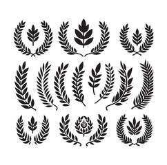 laurel sign illustration icon logo vector illustration