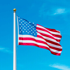 Obraz premium american flag on sky