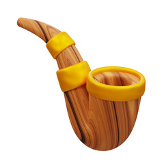 3d illustration of smoking pipe 