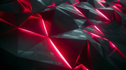 Obraz premium futuristic black background with red light technology